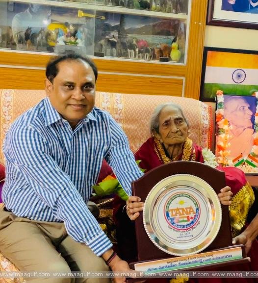 పింగళి వెంకయ్య కుమార్తె కు TANA ఘన సత్కారం